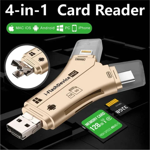 4-in-1 Media Transfer - Voor iphone en android