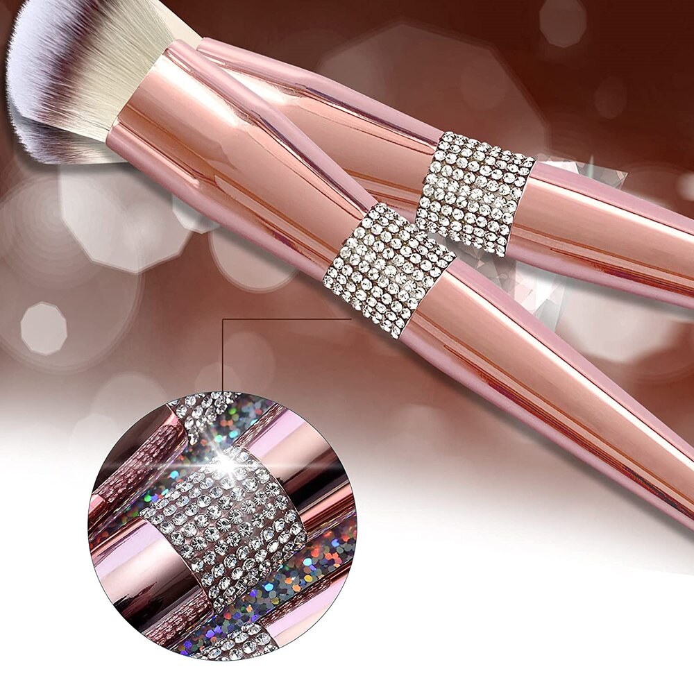 UNIEKE 10/14 delige Diamanten Make-up Kwasten set