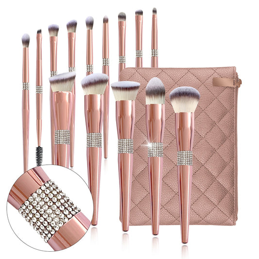 UNIEKE 10/14 delige Diamanten Make-up Kwasten set