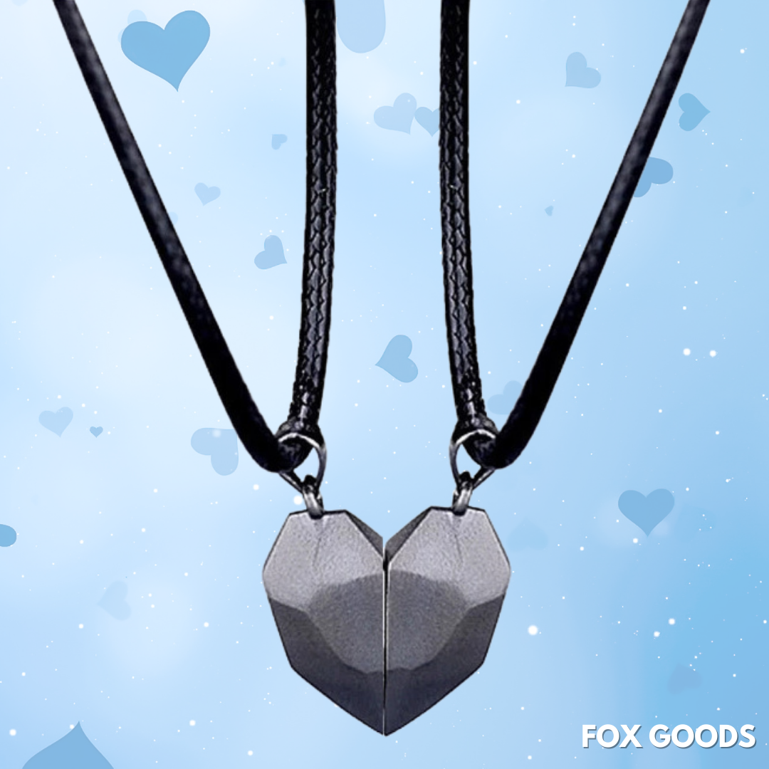 Lovely Neckless®-  2 Delig Magnetisch Hart Ketting