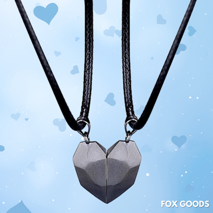 Lovely Neckless®-  2 Delig Magnetisch Hart Ketting