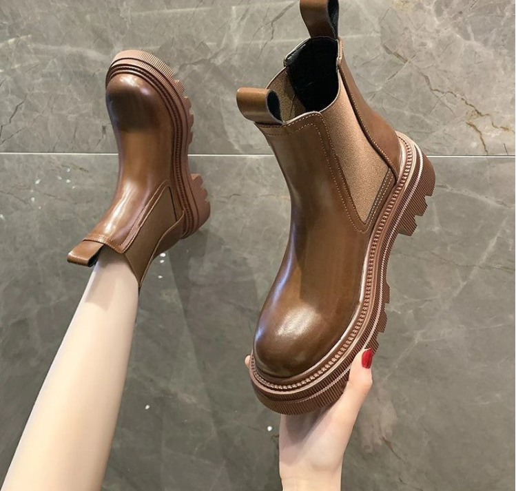 Rozie® Dames Enkellaars met Dikke Zool
