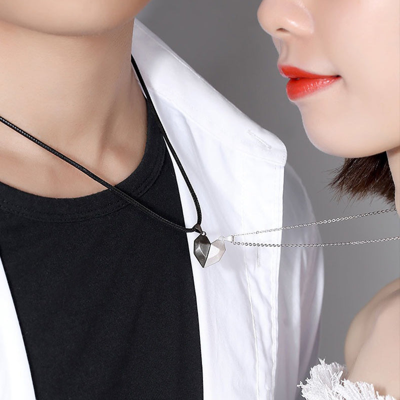 Lovely Neckless®-  2 Delig Magnetisch Hart Ketting