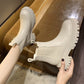 Rozie® Dames Enkellaars met Dikke Zool