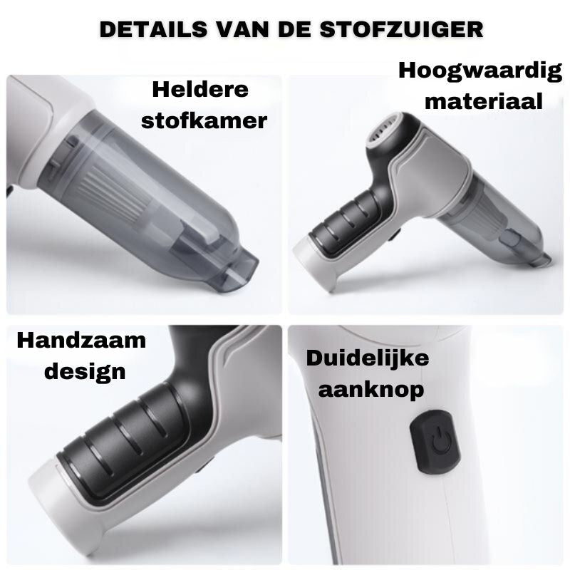 Dusty Pro ™ Multifunctionele draadloze handzame stofzuiger | GRATIS ACCESSOIRES