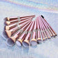 UNIEKE 10/14 delige Diamanten Make-up Kwasten set