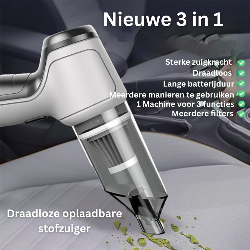 Dusty Pro ™ Multifunctionele draadloze handzame stofzuiger | GRATIS ACCESSOIRES