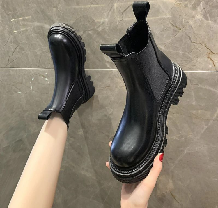 Rozie® Dames Enkellaars met Dikke Zool